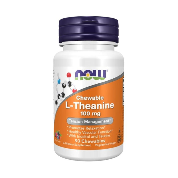 L-Teanīns ar Inozitolu un Taurīnu (90 košļājamās tabletes)