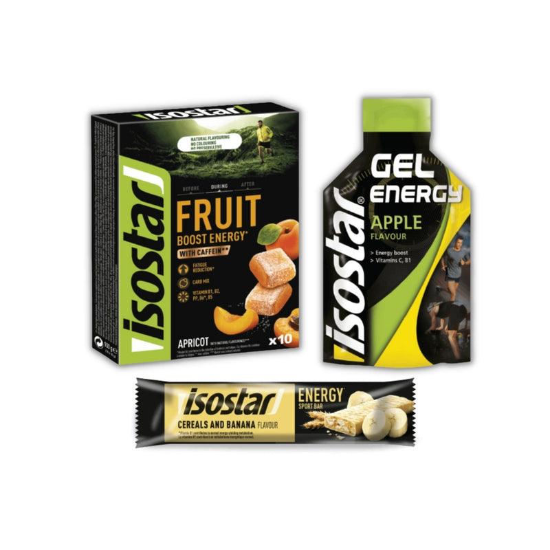 Isostari energiakomplekt (5 x energiariba + 5 x energiageel + energiageel marmelaadi)